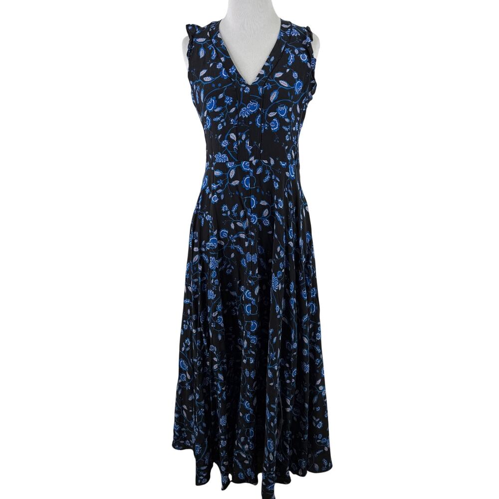Rebecca Taylor Kyoto Floral Silk Maxi Dress Size 2